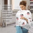 thumbnail image 4 of Fotbe Umbrella Cat Pattern Car Seat Covers for Babies, Nursing Breastfeeding Cover Infant Carseat Canopy, Soft Stretchy Carrier Cover, 4 of 9