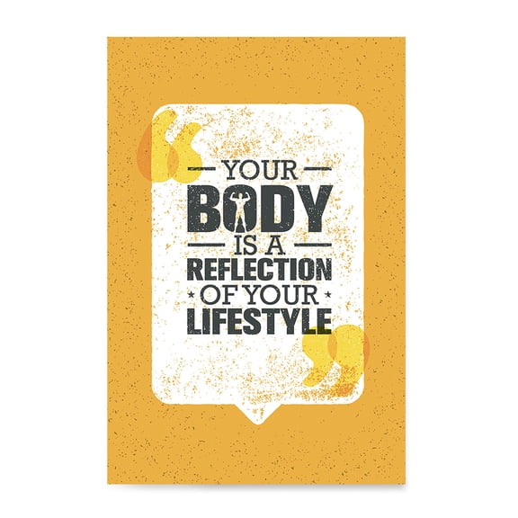 EzPosterPrints - Gym Inspiration Motivation Quotes - Poster Printing - Inspirational Motivational Wall Art Print for Home Office Decor - Your Body - 18X24 inches