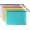 Colorful, variant on 6 Pack Mesh Zipper Pouch Document Bag Zip File Folders for School Office Supplies Travel Storage Bags (White)