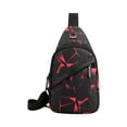 thumbnail image 2 of Crossbody Bag, Sling Pack, Men's Nylon Chest Bag for Travel, Lightweight Water-Resistant, Multi-Pocket Storage, Headphone Jack, 2 of 7