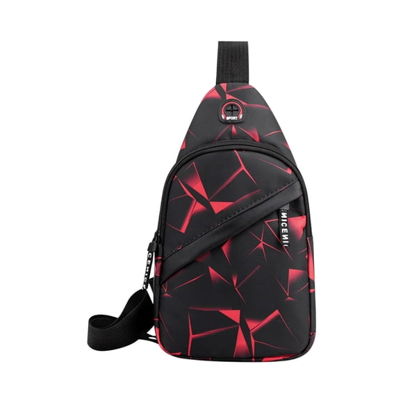 Nsxcdh Chest Bag Mens Fashion Messenger Bag Outdoor Sports Leisure Nylon Multi Layer Storage Lightweight 13.78x7.48in Headphone Jack Scientific Storage Adjustable Strap for Travel Home Indoor Gift