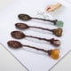 thumbnail image 5 of Cuchara agitadora de cristal natural en forma de corazón: mango largo, diseño elegante, para café, postres y cócteles, 5 of 8