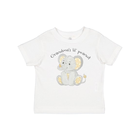 Inktastic Grandma's Lil' Peanut Polka Dot Elephant Boys or Girls Baby T-Shirt
