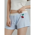 thumbnail image 3 of Michellecmm  Women Summer Shorts Cute Cherry Striped Print Elastic Short Pants, 3 of 9