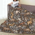 thumbnail image 6 of Bingfone Moose fox bear leaf tree Print Flannel Fleece Blanket Throw Blanket for Bed,Sofa,Couch,Travel,Camping(40"x30" ), 6 of 8