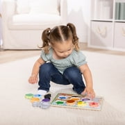 Melissa & Doug Colorful Garden Wooden Chunky Learning Puzzle - 9 Pieces - FSC Certified