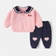 thumbnail image 4 of Gibobby Conjunto 2PCS de pants para Niños pequeños niños pequeños bebés niñas dibujos animados sudadera pulóver Tops lindo estampado pantalones(Marina, 2-3 Años), 4 of 5