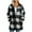 Gray, variant on SwiftWear Women's Plaid Sherpa Collar Jacket Plus Size Zip Up Fleece Coat Casual Flannel Oversized Outerwear​​, Orange