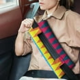 thumbnail image 2 of Breast Surgery Recovery Cushion - Rainbow Gradient Pattern - Soft Seat Belt Pillow for Women After Surgery, 2 of 4