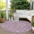 thumbnail image 5 of Addison Rugs Chantille Indoor/Outdoor Transitional Bohemian Lavender Washable Round Rug, 8' x 8', 5 of 5