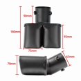 thumbnail image 4 of Inlet 63mm Dual Outlet Car Exhaust Tip Stainless Steel Black Exhaust Tips Muffler Tail Double Pipe Tube Tips, 4 of 6