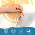 thumbnail image 3 of Yayeee Kitchen Curtains Tier Pair Light Filtering 27"x24" Rod Pocket Short Cafe Window Panel, Watercolor Orange, 3 of 7