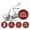 Maroon, variant on Darling Souvenir Christmas Theme&nbsp;Stickers Pack of 190 Pcs&nbsp;Candy&nbsp;Chocolate Labels-Red
