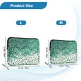 thumbnail image 4 of FORMRS 13-13.3 inch Laptop Sleeve Case Soft Carrying Quilted Computer Bag Cover, Green and White Pattern, 4 of 7