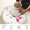 thumbnail image 5 of Funda de almohada de lactancia de flores, funda de almohada de lactancia para bebé, funda de almohada de lactancia para recién nacido, tela suave adecuada para bebés, 5 of 5