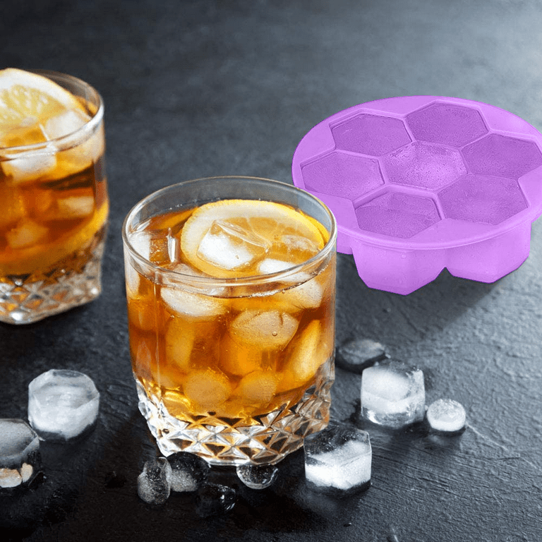 Big Ice Cube Trays 2 Pack, Easy Release Ice Cube, for Whiskey, Cocktail,  Mixed Drinks 