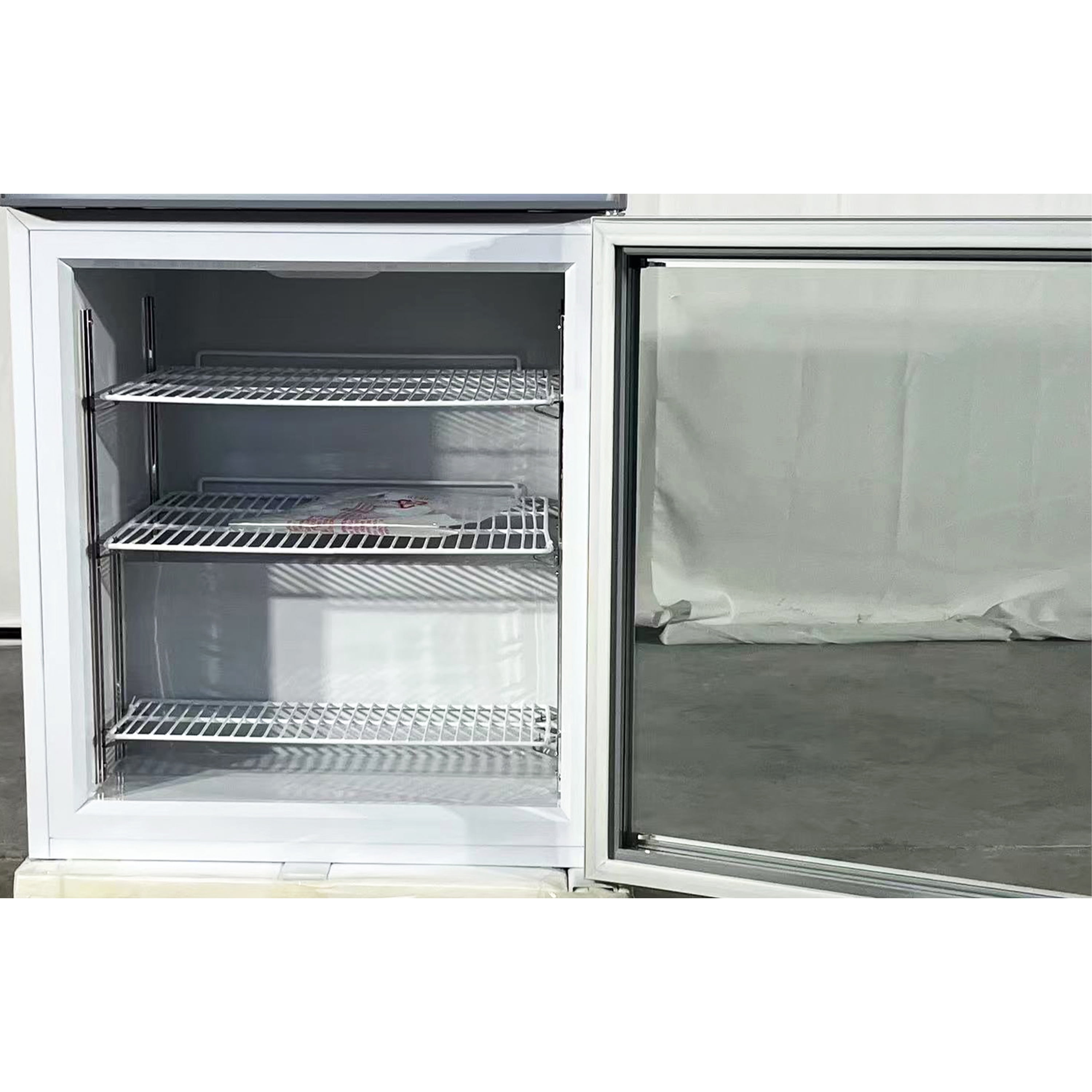 NSF 88L Countertop Freezer, 24 in. Glass Door Display Freezer 4 Cu.Ft.