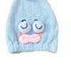thumbnail image 3 of Gorro de toalla para el cabello Ticfox azul suave elástico reducción del encrespamiento diseño de ojos grandes, 3 of 5