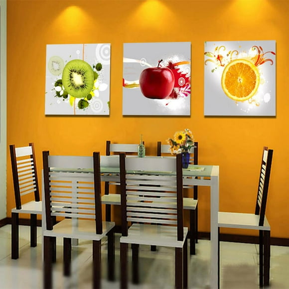 Elodie Canvas fruit poster wall art image retro printing wall photo poster set 3 sheets 20x20cm
