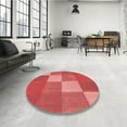 thumbnail image 4 of Ahgly Company Tapis d'Intérieur Lavable en Machine Carré Rouge Transitionnel, 4 Pieds Carré, 4 of 7