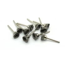 TMAX 10 pc Stainless Steel Bristle 1/2 Inch Cup Wire Brush 1/8 Inch Shank for Dremel Rotary Tools
