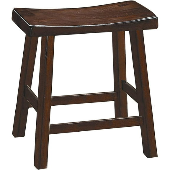 Bilot Saddleback 18-Inch Height Barstool, Cherry, Set of 2