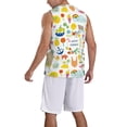 thumbnail image 5 of Easygdp Summer Animal Men's Mesh Basketball Jersey Quick Drying Sleeveless Shirts Fitted Muscle Tank Tops Sport Round Neck T-Shirt - X-Large, 5 of 9