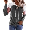 thumbnail image 1 of Sudaderas con capucha de bloque de color para mujer, sudadera de manga larga, jersey, túnica, tops con bolsillo para niñas y adolescentes Xemadio WRMH-135-17, 1 of 7