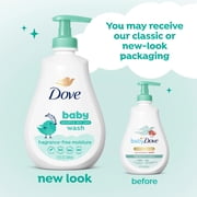 Baby Dove Sensitive Skin Care Baby Wash For Baby Bath Time Fragrance Free Moisture Fragrance Free And Hypoallergenic, Washes Away Bacteria, 13 fl oz
