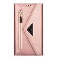 thumbnail image 4 of Galaxy A13 5G Wallet Phone Case,Dteck Crossbag Wallet Lager Capacity Purse With Zipper Pocket, Flip Folio Stand Phone Cover with Wrist Strap / Shoulder Strap for Samsung Galaxy A13 5G 6.5",Rosegold, 4 of 5