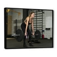 thumbnail image 2 of Designart "Woman Engaged In Full Gym Training" Aerobic & Bodybuilding Floater Framed Canvas Prints, 2 of 5