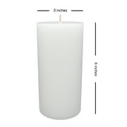 Mainstays Unscented Pillar Candles, 3-Pack, 3x6 Inches, White