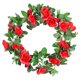 thumbnail image 3 of Paquete de 2 vides de rosas falsas rosadas de 15 pies para colgar en casa de bodas, color rojo Afortunado Sencillez, 3 of 4