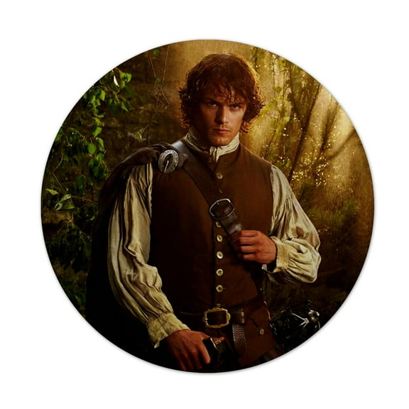 Jamie Fraser In Forest 7.5" Round 1/4" Thick Mousepad