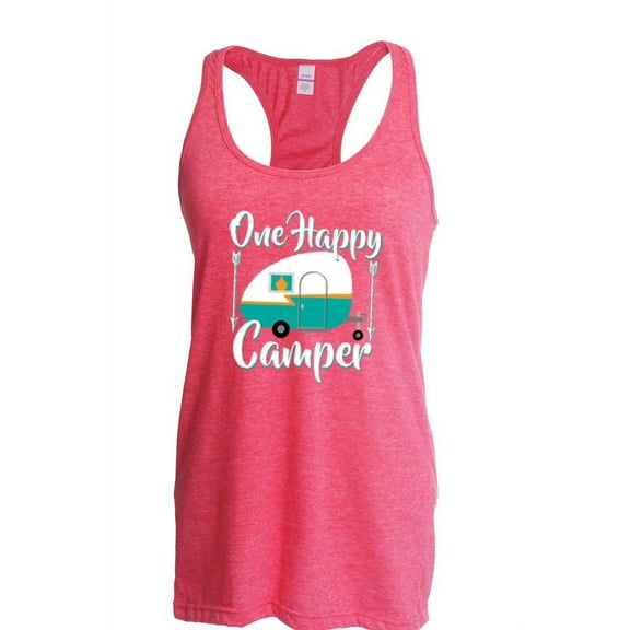 Artix - Women's Racerback Tank Top, up to Women Size 2XL - ONE HAPPY CAMPER