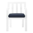 thumbnail image 6 of Modway Baxley Stackable Outdoor Patio Aluminum Dining Armchair in White Navy, 6 of 8