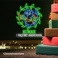 thumbnail image 3 of Glowneon Cat Laurel Wreath Neon Sign, Human I Request Assistance Neon, Cat Laurel Wreath Led, 3 of 4