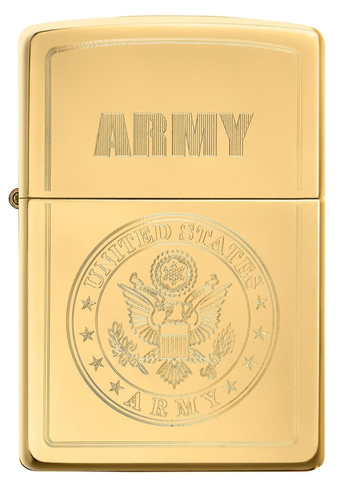 Zippo U.S. Army High Polish Brass Pocket Lighter