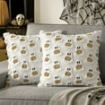 thumbnail image 3 of Leutsin Halloween Pumpkin Ghost Pillow Covers Decorative Fall Cute Ghost Plush Faux Fur Pillows 18x18 Inch Soft Pumpkin Accents for Sofa Couch Bed Living Room Festive Home Decor,White Orange, 3 of 8