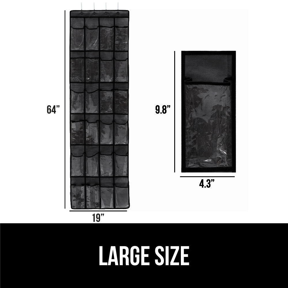 Gorilla Grip 24 Pocket Over the Door Organizer, Black photo 6