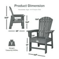 thumbnail image 4 of Costway Patio Kids' Adirondack Chair Seat Weather Resistant for Ages 3-8 Gray, 4 of 7