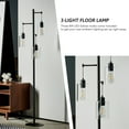 thumbnail image 2 of Bestco 64" Modern Floor Lamp 3 Head Living Room Light w Foot Switch, Black Finish, 2 of 12