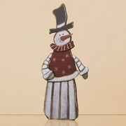 Pack of 2 Red and White Decorative Rustic Christmas Holiday Wood Snowmen 20"