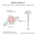 thumbnail image 5 of Rosec Jewels IGI Certified Lab Grown Pink Diamond Engagement Ring - 1 Carat - Fancy Pink Color and VS1 Clarity - Vintage Pink Diamond Ring, 925 Sterling Silver, US 4.00, 5 of 8