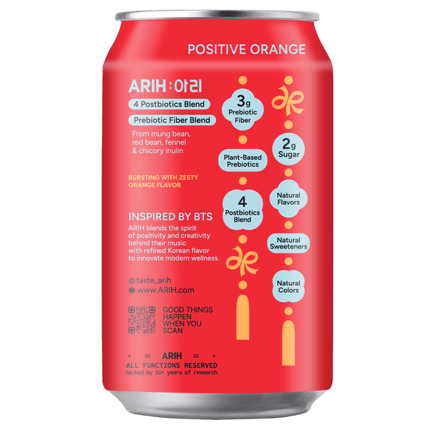 ARIH Dual Biotic Soda, Functional Prebiotic and Postbiotic Soda