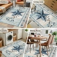 thumbnail image 6 of Blue Texas Star Washable Area Rug 4 x 6 ft Vintage Star Berry Blue Beige Wood Grain, Soft Non Slip Rugs Stain Repellent Indoor Felt Carpet for Living Dining Room Bedroom Home Office, 6 of 9