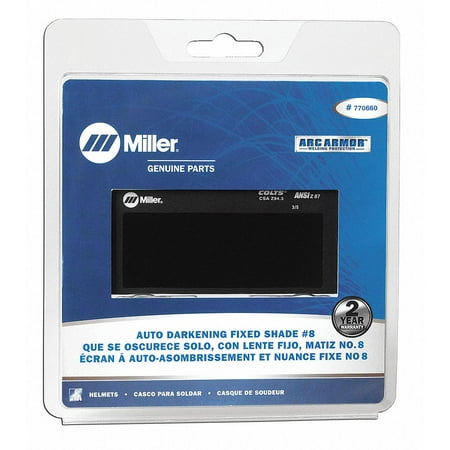 

Miller Electric Welding Lens 2 x 4 In #8 Auto-Darkening 770660