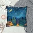 thumbnail image 2 of PHYHOO  Kids Camping Throw Pillow Covers,Blue Starry Sky Pillow Covers for Kids Boys Girls,Happy Camping Cushion Covers,Western Rustic Farmhouse Decorative Pillow Covers, 2 of 5