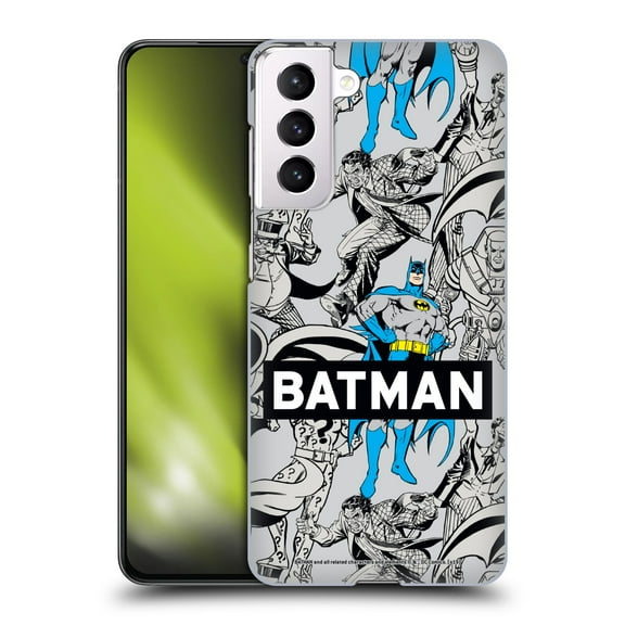 Head Case Designs Officially Licensed Batman DC Comics Vintage Fashion Patterns Hard Back Case Compatible with Samsung Galaxy S21 5G