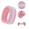 thumbnail image 3 of Unique Bargains 1 Set Soft Headband with Wristband Sweat Headband for Sport Pink White, 3 of 6